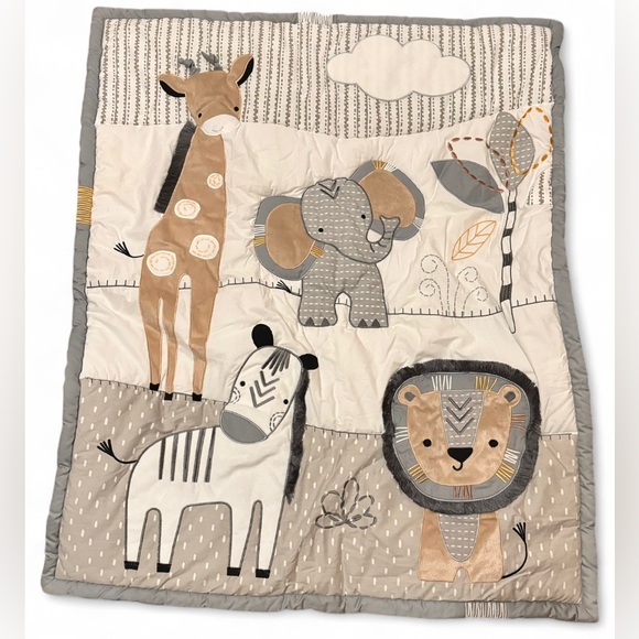 Lambs & Ivy Other - Lambs & Ivy Safari Animals Quilted PatchWork Baby Bedding Comforter